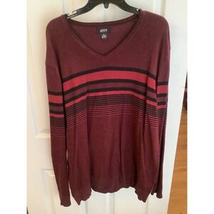 alfani mens sweater Red Stripe 2xl